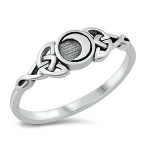 Silver Ring - Moon Ring Sterling Silver Ring - 925 size 4-13